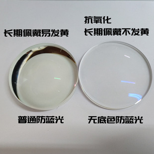 1.56 non-background anti-blue light lens 1.67MR Green film Super hair water resin 1.60 clear background blue film anti-oxidation