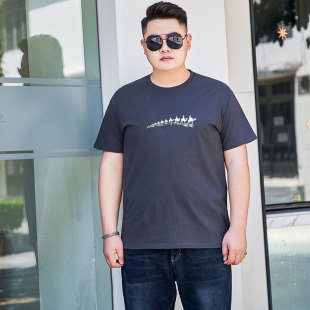 Summer plus size Youth Base Shirt Men's Pure Cotton Crewneck Loose Top Vest Short-sleeved T-shirt Simple All-match