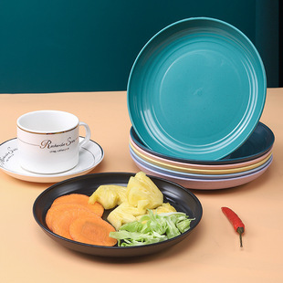 18cm disc 12 wheat household dish creative thickened snack plate fruit plate 7 inch tableware
