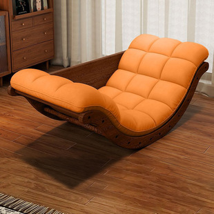 Single Sofa Banana Boat Rocking Chair Casual Simple Recliner Living Room Home Rocking Chair Balcony Lunch Break Recliner