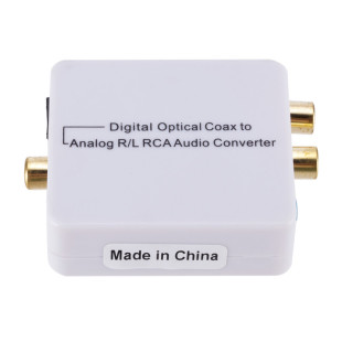 Manufacturers batch digital fiber coaxial to left and right channel 3.5mm audio analog converter digital to analog
