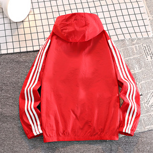Hooded Sunscreen Clothing Men's Summer Thin Loose Casual Sports Anti-UV Jacket Youth All-match Fashion Top