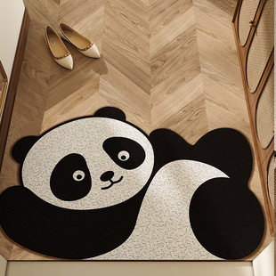 Door stain-resistant floor mat cute cartoon cute pet wire ring can be cut door stain-resistant floor mat entrance mud scraping dust removal