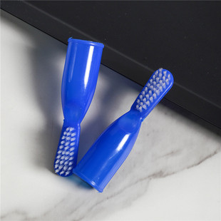 7.5cm Anti-hurt Hand Finger Sleeve Toothbrush Watcher Toothbrush Prison Toothbrush Security Short Handle Toothbrush Wholesale