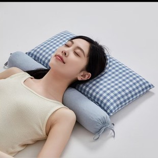 Buckwheat pillow cervical spine protection cotton buckwheat traction combination pillow conjoined pillow pillow pillow core anti-traction neck protection pillow