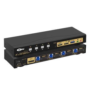 CKL4 в-1 выход DP1.4 KVM переключатель (автоматический, поддержка 8K, со звуком) 64dp4
