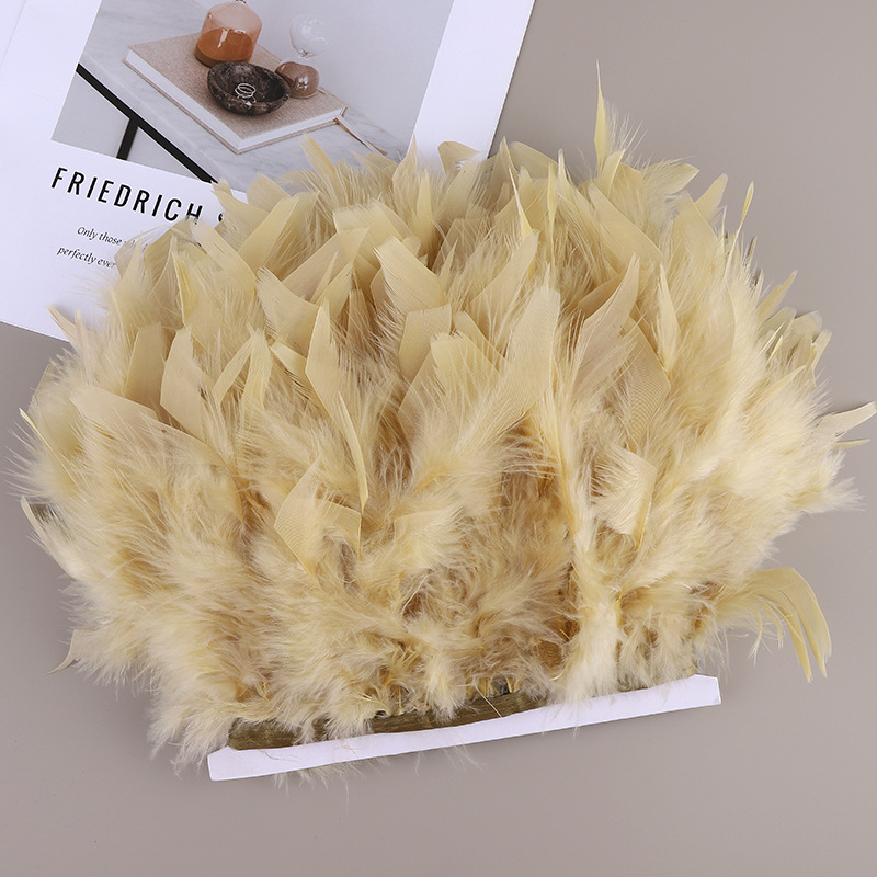 In-stock colored lace decorations, turkey feathers, fire-resistant fabric trims, feathers, indoor lighting decorations, clothing accessories, feathers