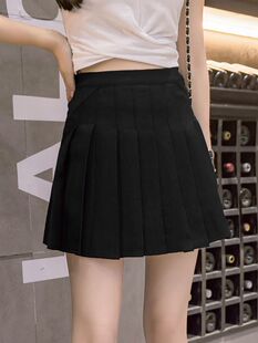 Women's Half Pleated Skirt Summer 2023 New jk Grey High Waist Black Skirt Autumn Suit Small Skirt