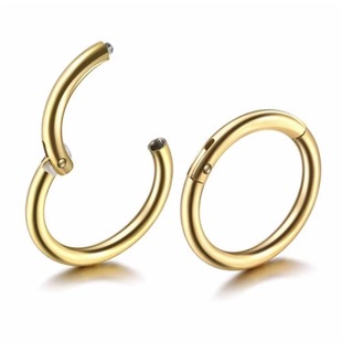 316L stainless steel base seamless ear ring nose ring titanium steel closed ring earrings lip ring puncture jewelry wholesale
