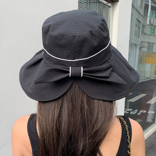 New hat women's spring and summer big brim fashion all-match fisherman hat Korean sweet thin breathable sun protection sun hat