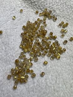 Natural Titanium Crystal Non-porous Single Beads 3-3.5mm Small Beads Inlay with Jewelry Accessories Color Golden Crystal Clean