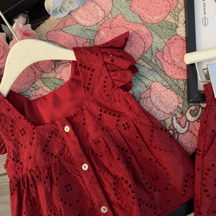 Girls' Shorts suit Summer 2024 New Fashionable Children's Fashionable Summer Dress Sweet Girl's Vest Two-Piece Western Style Set