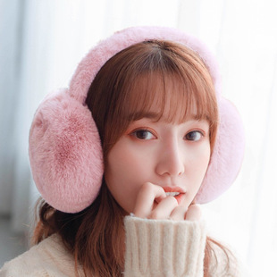 Women's Winter Warm Earmuffs for Students Cute Earmuffs Winter Cycling Anti-freeze Ear Protection Plush Foldable Solid Color Earmuffs