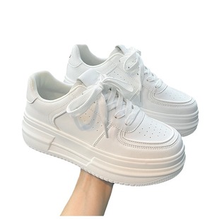 Platform shoes children 2024 new spring and summer students increased breathable small white shoes sports casual shoes