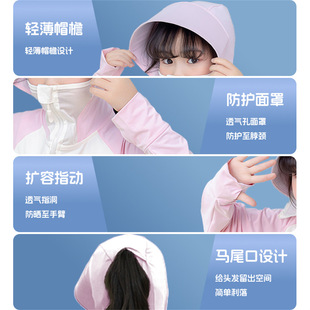 Children's Sunscreen Clothing Summer Breathable UV Protection Sunscreen Shawl Cute Cartoon Baby Sunscreen Coat