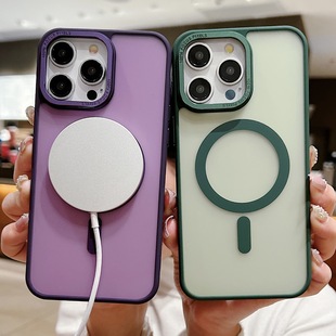 Золотой щит iPhone16promax кожа магнитный чехол для телефона Apple 15/14 матовый 13 анти-падение 12 защитный чехол