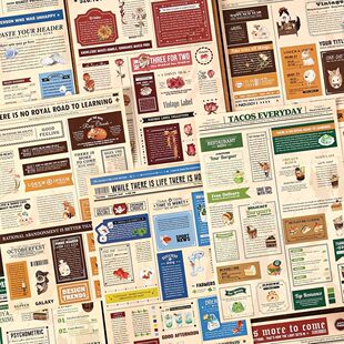 Inpeel. Me Time Clipping Series Synthetic Paper Adhesive Stickers Retro English Hand Account diy Goo Card Stickers