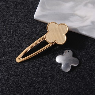 Song Jin DIY Hairpin Base with Cover Cute Hairpin Groove with Cover Headwear Material Accessories
