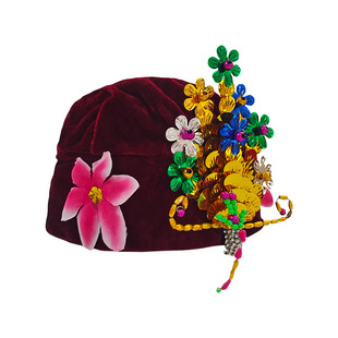 Shou hat factory funeral supplies wholesale phoenix crown hat to send old clothes funeral White Things Happy dead men's and women's birthday hat