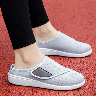 Men's New Breathable Mesh Shoes Soft Sole Wear-resistant Sports Casual Shoes Spring Velcro Slip-on Shoes