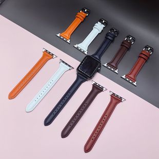 Подходит для часов Apple watch4/5/6/se/7 с тонкой талией, модная женская кожа из микрофибры.