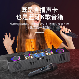Cyboris K6 40W live sound card all-in-one machine Family audio and video singing outdoor singing audio live sound card