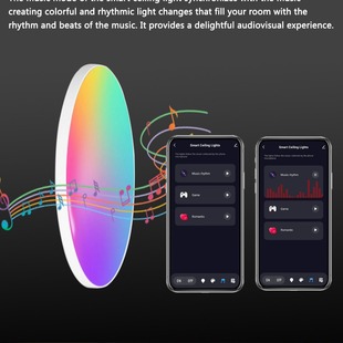 Graffiti WiFi Bluetooth Smart Positive Glowing Ceiling Light RGCW, APP Remote Control Support alexa Voice