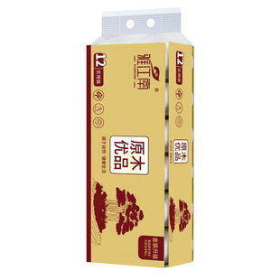 12 rolls/gold-lifting household roll paper five-layer wood pulp thickening wholesale procurement generation roll paper