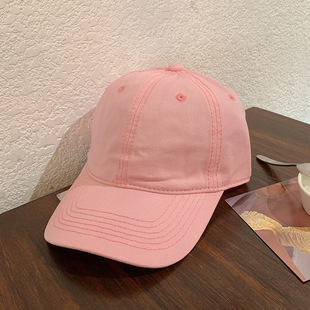 Korean Style ins Washed Letter Embroidered Baseball Cap Women's American Style Vintage Antique Cap Summer Sun Hat for Men
