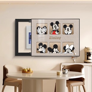 Creative Cartoon Mickey Electric Watch Box Decorative Painting 2024 New Punch-free Electric Switch Weak Electric Box Sheltering Decorative Painting