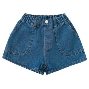 Children's Denim Shorts Girls Outer Wear Korean Style Summer 2025 New Baby Casual Pants Boys Summer Wear