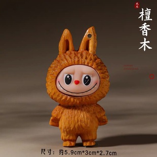 Sandalwood Cloth Ornaments Cute Cartoon Doll Desktop Decoration Creative Gift DIY Accessories Keychain Bag Hanging