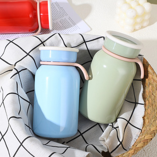 Office workers thermos cup milk cup 304 stainless steel large capacity high color value convenient accompanying cup student cup