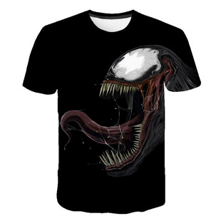 European and American trend new movie peripheral short sleeve Venom Venom 3D digital printing men's T-shirt couples short sleeve