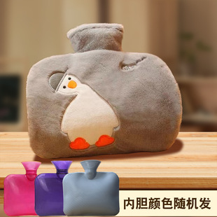 New hot water bag water injection wholesale imitation rabbit plush cartoon cute water heating bag double hand winter warm handbag