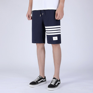 Summer TB sports pants men's fifth pants four bars pure cotton youth couple casual pants outer wear men's shorts