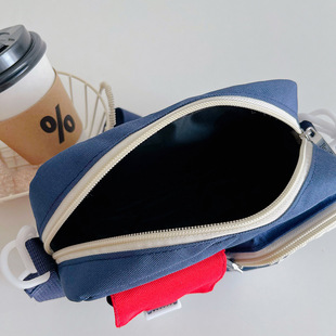 South Korea Sports Style Contrast Color Boy Crossbody Bag Trendy Cool All-match Children's Girl's Shoulder Change Mobile Phone Change Purse Bag