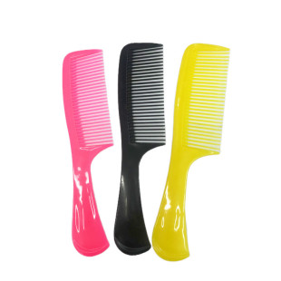 Large handle plastic comb color hairdressing practical comb foreign trade cross-border comb 12 pieces in one package