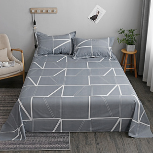 Winter sheets single 1.2 m 1.5m single student dormitory simple sanding non-cotton cotton double gray