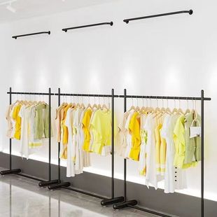 Floor-to-Floor Nakajima Rack Side Hanging Clothes Rack Hanger Rod Clothing Store Mobile Men's and Women's Shelf Display Rack