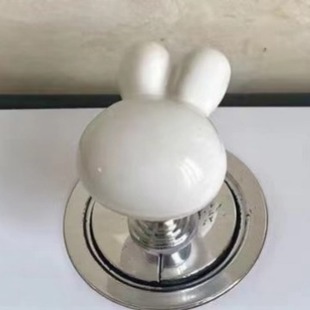 Cute rabbit vintage toilet press artifact simple furniture hardware handle wardrobe drawer cabinet handle