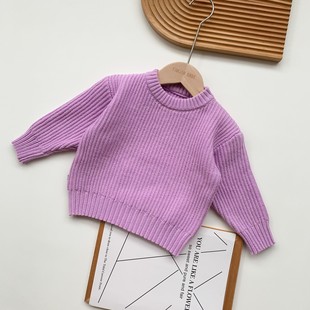 Spring Autumn and Winter New Children's Sweater Ins Baby and Young Children's Pullover Sweater Trendy Outer Wear Sweater for Boys and Girls