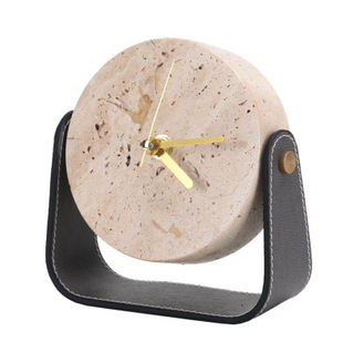 Modern Simple Creative Marble Clock Clock Quartz Movement Home Desktop Office Soft Decorations Ornaments