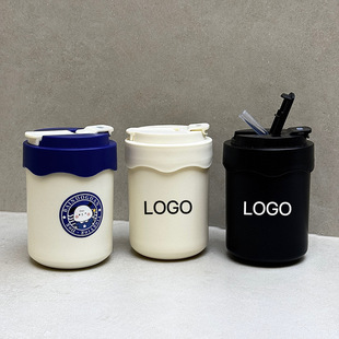 Gift portable cup Cola Cup high-looking coffee cup mug straw cup welfare 304 stainless steel water Cup