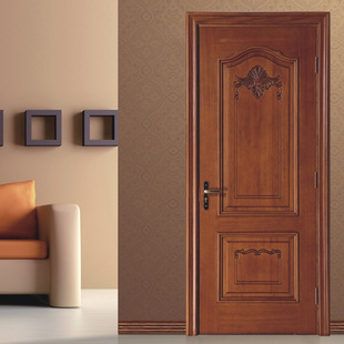 Solid wood interior set baking varnish flat open modern simple room door | Household paint-free door | Sensen factory supply