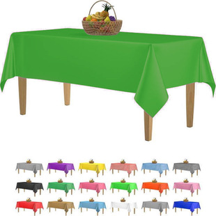 Cross-Border Amazon Hot-Selling Disposable Waterproof Pure Color Tablecloth Stall Tablecloth Waterproof, Oil-Proof and Anti-Slip Rectangular