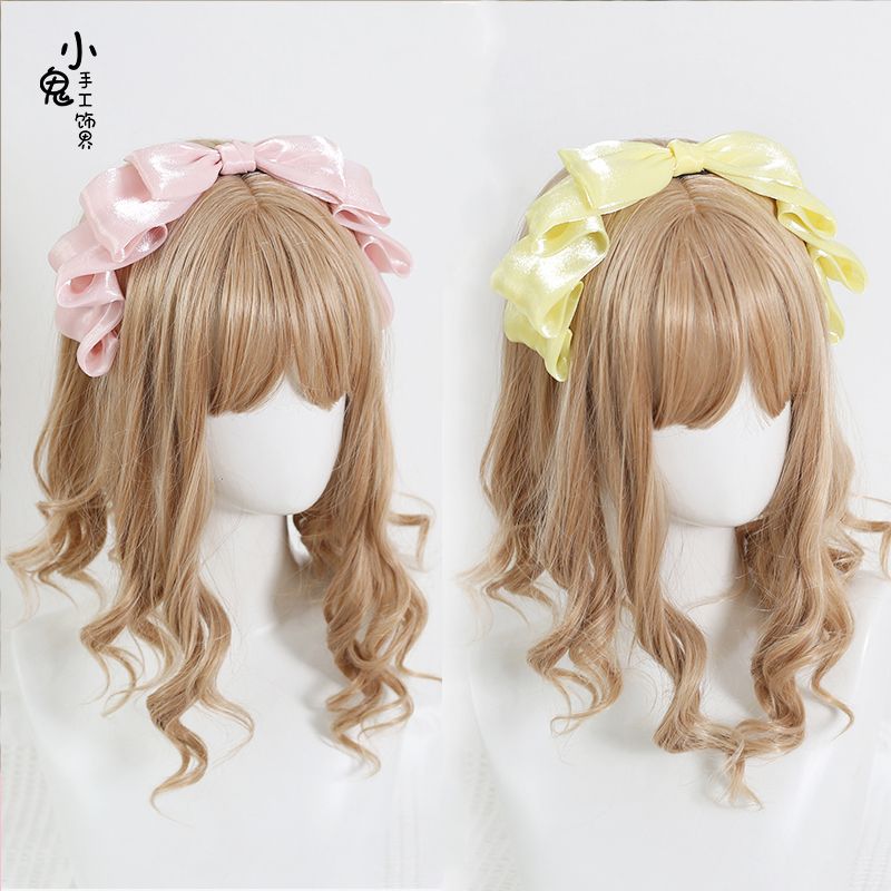 Japanese and Korean Super Fairy Headband Female Bow Headband Classical Doll Lolita Princess Hair Accessories Lolita Headdress