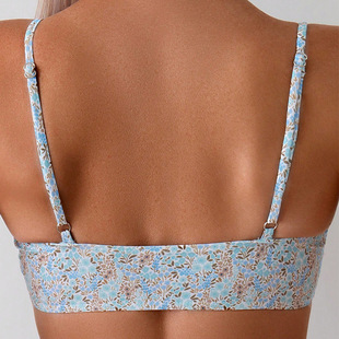 New AliExpress cross-border printed strap bikini swimsuit women's hot spring beach sexy bikini swimwear wholesale