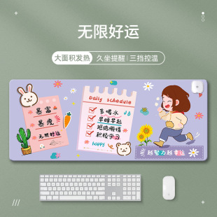 Cross-border oversized heating mouse pad mouse pad heating computer desk pad heating mouse pad custom mouse pad printing