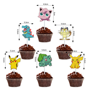 Pikachu cake card insertion large flag insertion jinglingbao Ke Meng theme children's birthday party decoration size card insertion